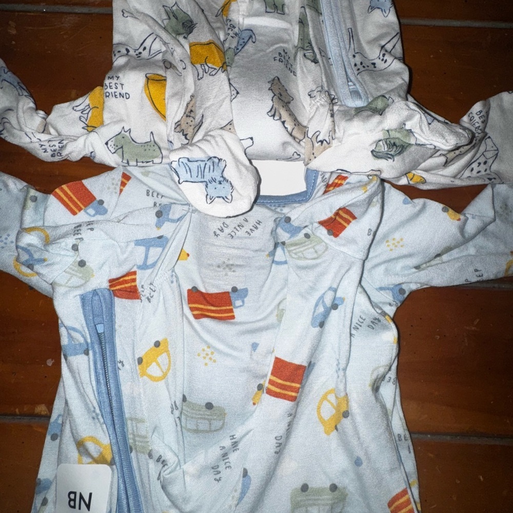 Cozy Critter and Vehicle Print Kids Footies - Picture 6 of 6